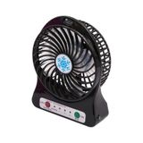Mini Şarjlı Fan Vantilatör Masaüstü 3 Kademeli Soğutucu Sessiz Vantilatör Fan Siyah siyah