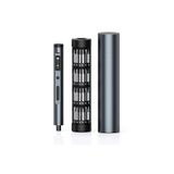 Mini Şarjlı Tornavida Seti LED Işıklı 3 Seviyeli Tork Ayarlı 60 Parça Şarj Edilebilir Hassas Tornavida Seti Dizüstü Bilgisayar/PC/Telefon/Saat/Kamera için Alüminyum Manyetik Saklama Kutusu TTS-03-TORNAVİDA