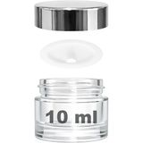 Mini Şeffaf Cam Kavanoz, 10 ml Hacimli, Sızdırmaz Aynalı Kapaklı, Krem ve Kozmetik Saklama Kutusu, Lip Balm 1 Adet