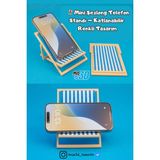 mini şezlong telefon standı – katlanabilir, 3d baskı, renkli tasarım - Mavi
