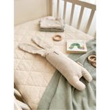 Mini Shopio Doğal Ham Keten Uyku Arkadaşı Minimalist Tasarım Bebek Odası Dekoratif Figür 40X10 cm - Tavşan