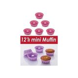 Mini Silikon Muffin Yanmaz Kek Kalıbı 12 Li
