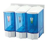 Mini Sıvı Sabun Dispenseri Üçlü 250 Cc (Beyaz)