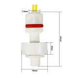 Mini Sıvı Su Seviye Sensörü Dikey Tip Zp2508 Şamandıra Mekanik Anahtar Kazan Kap Depo Tank Havuz Akvaryum Pompa Hidroponik Plastik 10W Nc