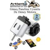 Mini Solar Motor 2 Adet Varistor Dc Motor Güneş Paneline Uyumlu Motor 3 Volt Deney Okul Proje Hobi Yüksek Devirli