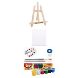 Mini Şövale Seti Funny Kids 15 ml Akrilik 6lı Set 25X35 Tuval