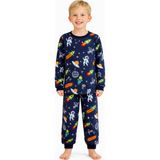 Mini Stella Kids Astronot Desenli Erkek Çocuk Pijama Takımı - Lacivert - 6 Yaş