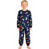 Mini Stella Kids Astronot Desenli Erkek Çocuk Pijama Takımı - Lacivert - 9 - 10 Yaş