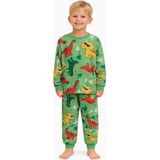 Mini Stella Kids Yeşil Dinozor Desenli Erkek Çocuk Pijama Takımı - 8 - 9 Yaş