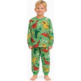Mini Stella Kids Yeşil Dinozor Desenli Erkek Çocuk Pijama Takımı - 9 - 10 Yaş