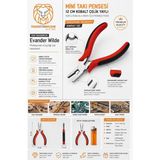 Mini Takı Pensesi 12 cm Kobalt Çelik Yaylı Hobi ve Boncuk Sıkıştırma Pensesi Mikro Elektronikçi Pense 720791 - Standart