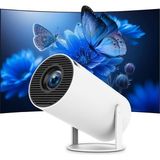 Mini Taşınabilir Projektör 4K Wifi 6 Bt 5.2 Yükseltilmiş Taşınabilir Projektör Full Hd Telefon/pc/tv/hdmı/ps5/dizüstü Bilgisayar Için Desteklenen Otomatik Keystone Ev Sineması 180 ° Döndürme [dahili - 1BW-Beyaz