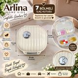 Mini Taşınabilir Seyahat İçin 7 Bölmeli İlaç Kutusu