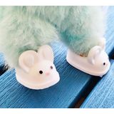 Mini Tavşan Desenli Model Oyuncak Bebek Ayakkabı Aksesuarı - Beyaz