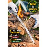 Mini Tavuk Kuyruk Testere Kamp Testeresi Dal Budama El Testeresi Kemik Kesme Kıl Testere 34 cm