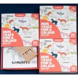 Mini Trace Find and Colour Wild Life Poster / Kidmosfer / 8696058890230