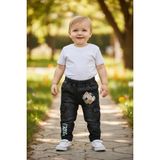 Mini Trends Erkek Çocuk Pantolon Yan Cepli Siyah Denim - 03-Füme - 2 Yaş