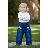 Mini Trends Kız Bebek Pantolon Jeans Denim - 0-Lacivert - 18 Ay