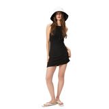 Mini Triko Elbise Bodycon Kolsuz Halter Yaka Dar Kesim