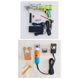 Mini Tufting Seti AK-V Tufting Makinesi (Tufting Tabancası) ve Tıraş Makinesi (Neon Yeşili AK-V - Turuncu-Sarı Tıraş Makinesi)