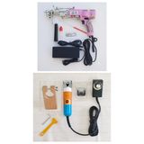 Mini Tufting Seti AK-V Tufting Makinesi (Tufting Tabancası) ve Tıraş Makinesi (Pembe AK-V - Turuncu-Sarı Tıraş Makinesi)