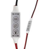 Mini Üç Tuşlu Tek Renkli 12-24 Volt LED Kontrol Cihazı ( Kırmızı- Siyah Kablo) (4887)
