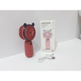 Mini USB Fan Taşınabilir Şarj Edilebilir Serinletici Mini El Fanı Ev Ofis Seyahat Için - Kırmızı