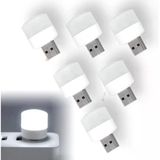 Mini Usb Led Işık, 1W Enerji Tasarruflu, Gece Aydınlatma, Rehber Gece Lambası, Kitap Okuma Lambası Işığı, Küçük Yuvarlak Işıklar (6 Adet)
