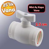 Mini Vana Plastik 25Lik Kuresel Pprc Pvc Vanasi Dissiz Ac Kapa Boru Kaynak Makine Baglantili