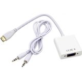Mini VGA to HDMI Çevirici Dönüştürücü Adaptör Ses Destekli