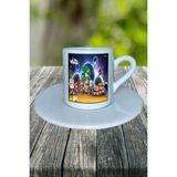 Mini World Mobil Oyun Baskılı Türk Kahvesi Fincanı Tabaklı Kişiye Özel Model 4
