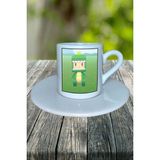 Mini World Mobil Oyun Baskılı Türk Kahvesi Fincanı Tabaklı Kişiye Özel Model 6