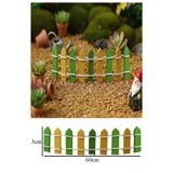 Mini Yeşil Renkli Bahçe Çiti 1 Adet 3X60 Cm Teraryum Okul Ev Proje Renkli Minyatür Çit Ahşap Dekor