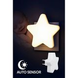 Mini Yıldız Gece Lambası Led Sensörlü Priz Işık Bebek Çocuk Yatak Odası Için Gece Işığı