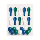 Minia 10 Adet Makaron Mat Pastel Balon Mavi Yeşil Beyaz | Doğum Günü, Baby Shower ve Parti Süsleme Balonu