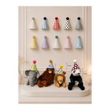 Minia 4 Adet 11 cm Mini Peluş ve 10 Adet 6 cm Oyuncak Şapkası