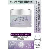 Minia Bahçe Koruyucu & Besleyici El ve Yüz Kremi, %100 Saf ve Katkısız, Lavanta - Çay Ağacı Yağı, 50ML