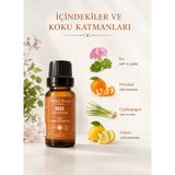 Minia Bahçe Neşe (Joy) Uçucu Yağ Karışımı – 10 ml | Itır, Tatlı Portakal, Aromatik Çim ve Limon Yağları