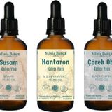 Minia Bahçe Susam Yağı, Kantaron Yağı, Çörekotu Yağı (3'lü Set) 30ml X 3 Adet