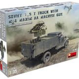MiniArt 35186 1:35 Sovyet 1,5 t Kamyon. M-4 Maxim AA Makineli Tüfek ile birlikte.