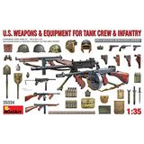 Miniart 35334 1:35 Amerikan Tank Mürettebaat ve Piyadeleri Için Silah ve Ekipmanlar