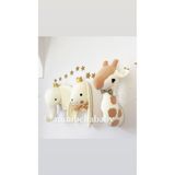 minibellababy üçlü set tavşan fil zürafa çocuk odası dekorasyonu