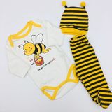 Minibird Arılı Badi Zıbın Takım 3 Ay - Sarı - Beyaz