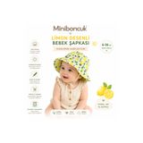 miniboncuk Bağcıklı Limon Desenli Bebek Şapkası