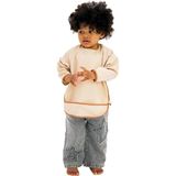Miniboni Uzun Kollu Leke Tutmaz Bebek Mama ve Oyun Önlüğü - Bej - Standart