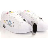 Minibonito Unisex Çocuk Karakter Baskılı Beyaz Spor Ayakkabı (Kol Saati Hediyeli) - Beyaz - Beyaz