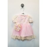 Miniborn Ivy Flowers Bebek Elbise Bandanalı - 3 - 6 Ay - Pembe