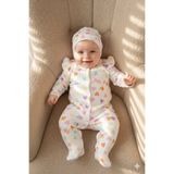 Miniday Baby Bebek Baskılı Tulum Şapkalı Kalpli Yeni doğan %Pamuklu Hastane çıkışı Uyku Tulumu Çıtçıtlı Basıc 16