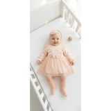 Miniday Baby Kız Bebek Mevlütlük Elbise Bandanalı Dantelli Yenidoğan Hastane Çıkışı Gelinlik Abiye Mevlitlik 4027 - 0 - 3 Ay - Somon