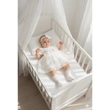 Miniday Baby Kız Bebek Mevlütlük Elbise Yazlık Bandanalı Dantelli Yeni Doğan Hastane Çıkışı Gelinlik Abiye 4017 - 9 - 12 Ay - Beyaz